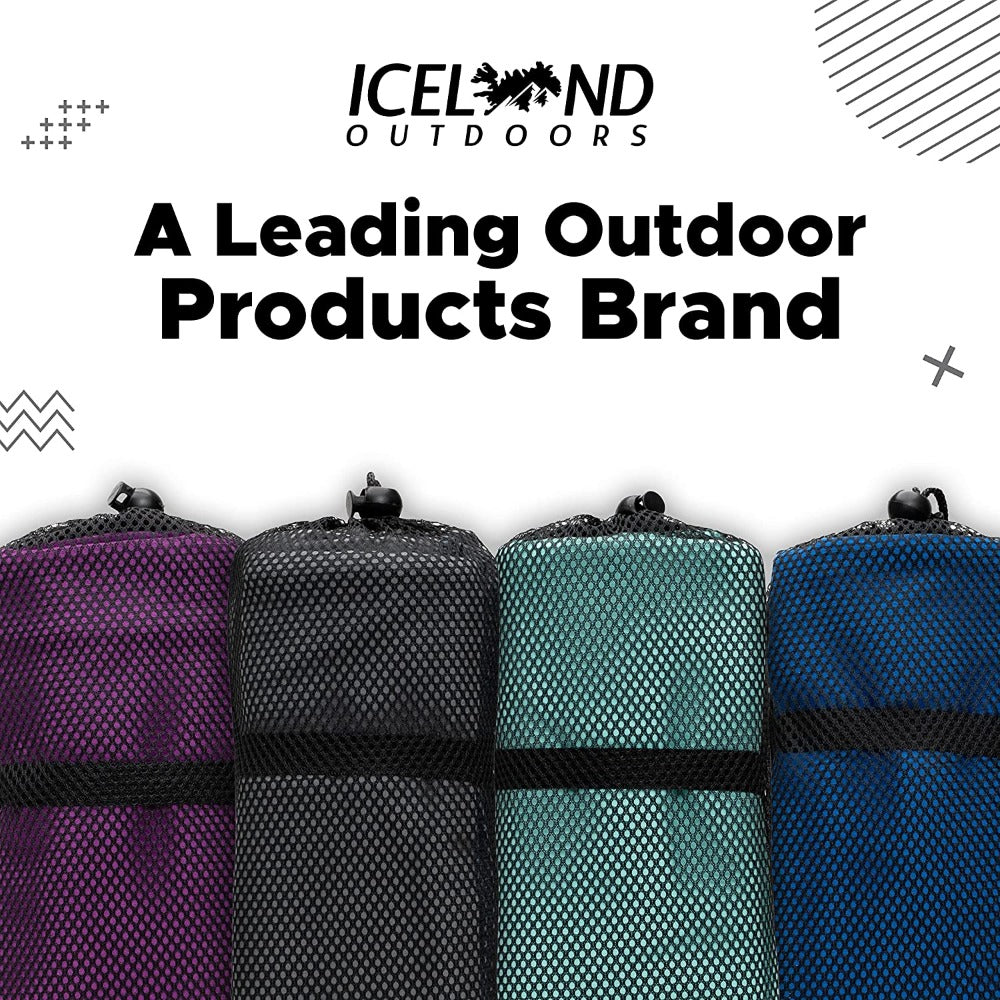 Iceland Outdoors Fast-Drying Microfiber Camping Towels - 2 Pack (Cyan) –  Iceland OutDoors